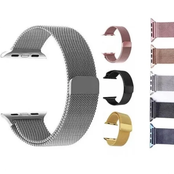 Pulseira Milanese Aço Metal Magnetico 42-49mm
