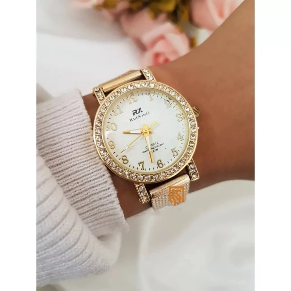 Feminino Pulseira De Plástico Metálico Resistente água