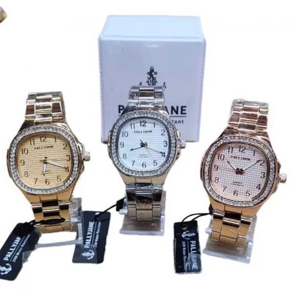 Feminino Pulseira De Metal Quadrado Resistente Água