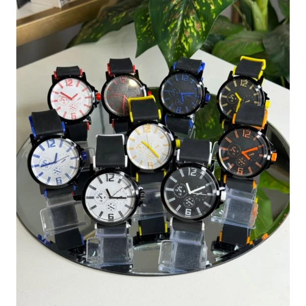 Masculino Pulseira De Borracha Luxo