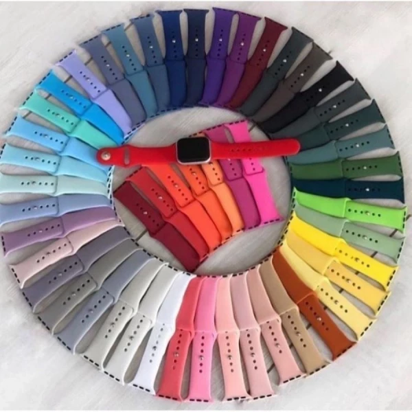 Pulseira Apple Watch Silicone Lisa Compatível Relógio 38--41mm