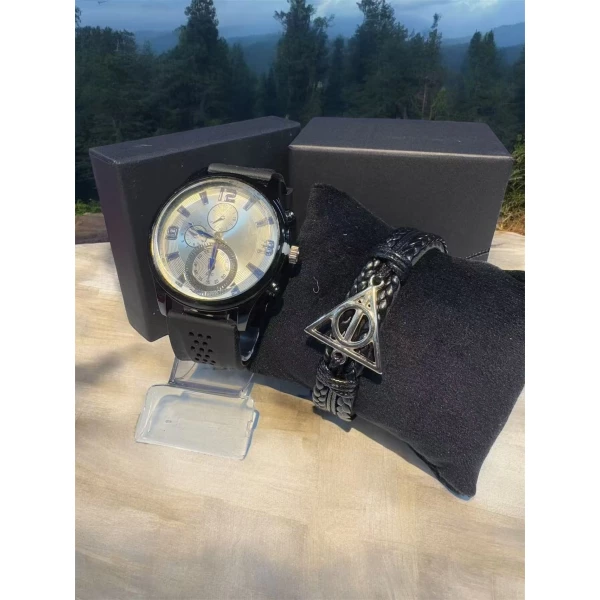 Kit Relógios Masculinos pulseira em Borracha
