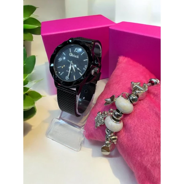 Kit Pulseira Plastico Preto