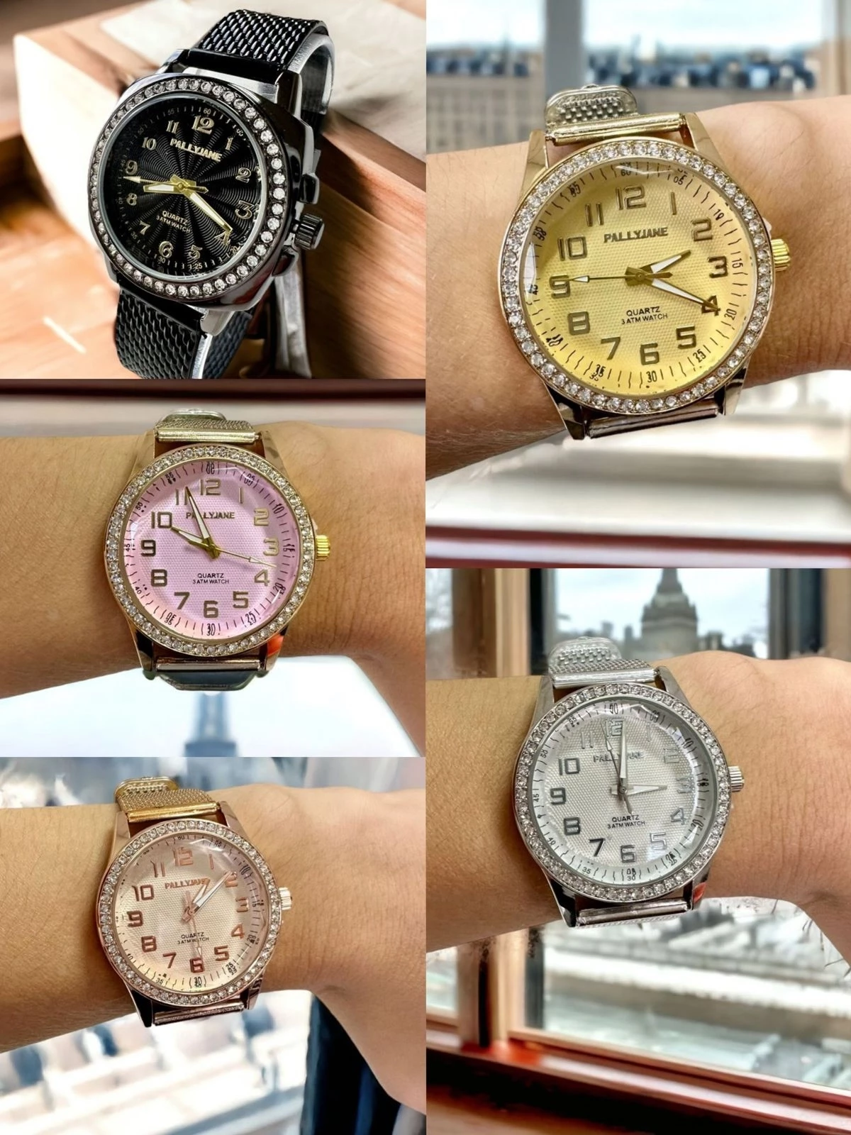 Feminino Pulseira De Plástico Metálico Resistente água