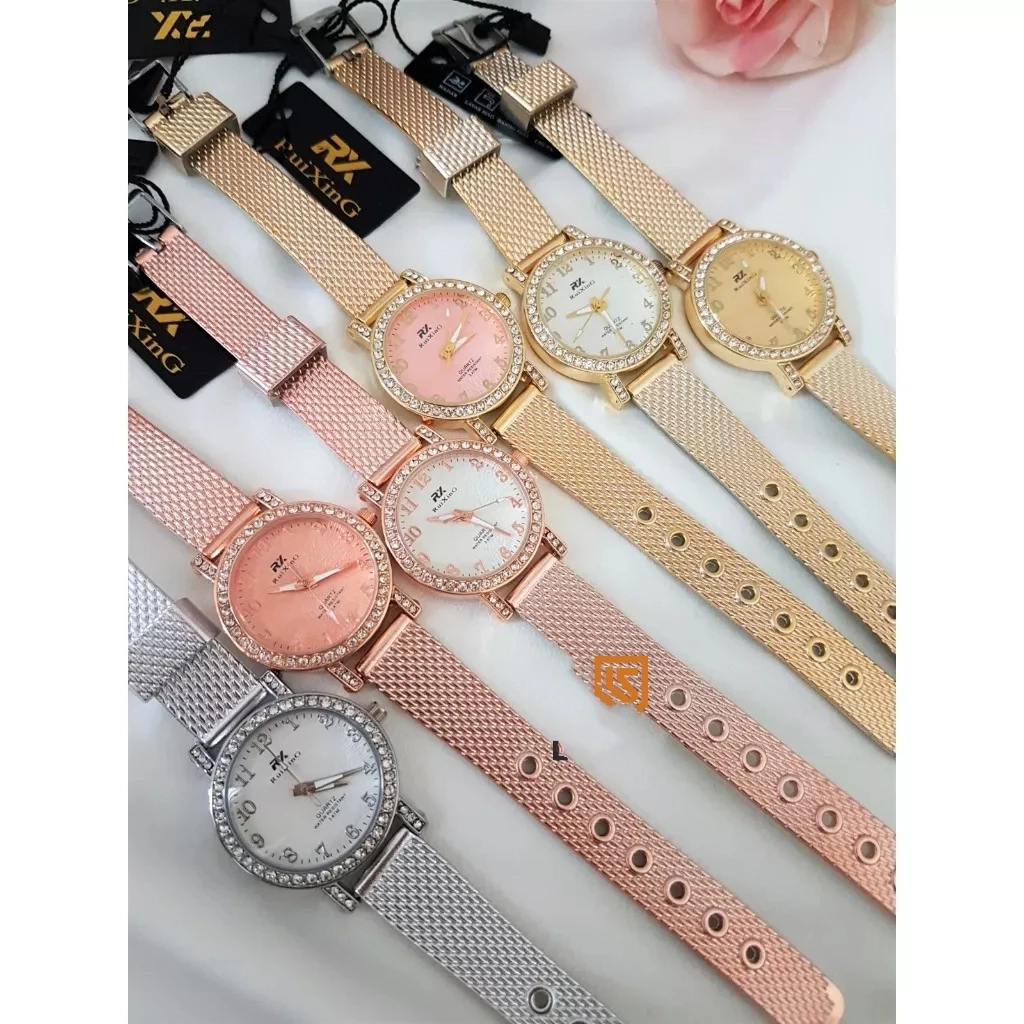 Feminino Pulseira De Plástico Metálico Resistente água