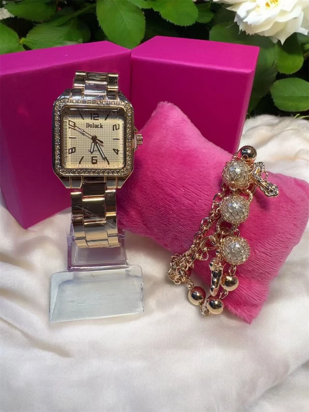 Kit Feminino Quadrado Com Strass