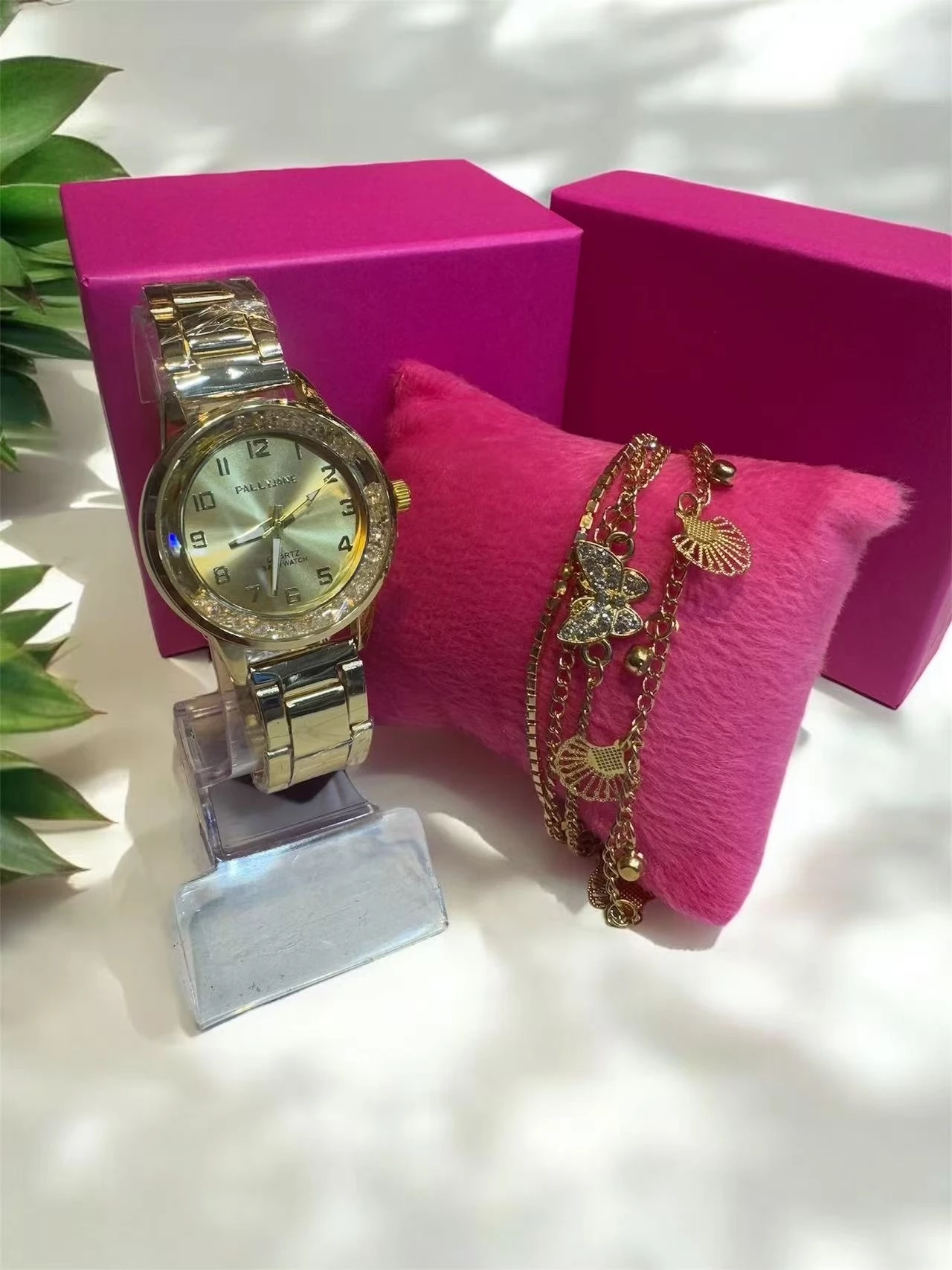 Kit Resistente Água Pulseira Dourado 