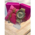 Kit Pulseira Plastico Dourado