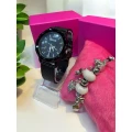 Kit Pulseira Plastico Preto